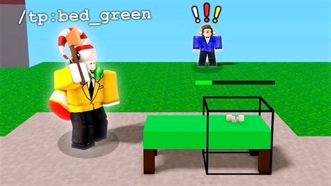 Using Tpbed To Break Beds Instantly In Roblox Bedwars Youtube