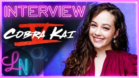 cobra kai season 5 interview mary mouser on the sam and tory situation and more youtube
