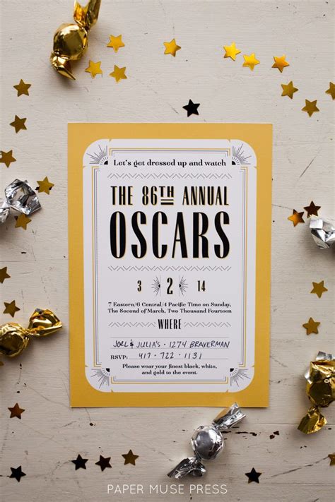 The oscars 2021 are announcing the winners of the academy award for best picture, best actor and more. PMP_oscar_party_free_printable_rev002 @ Paper Muse Press ...