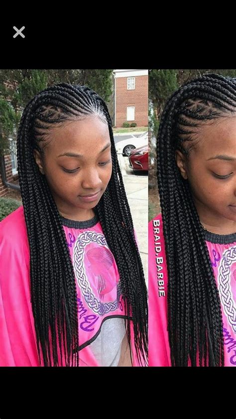 This cute braided hairstyle can be done with straight hair, or as the tutorial shows, with some simple wavy curls. Latest Awesome Ghana Braids Hairstyles (With images ...