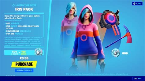 New Iris Pack In Fortnite 4 Free Items Plus Game Play Youtube