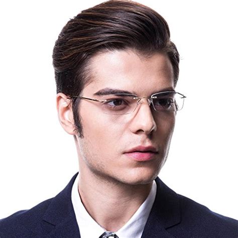 liansan titanium frameless reading glasses men lightweight fashion rimless readers glasses