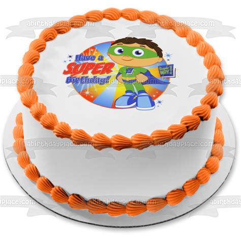 Super Why Have A Super Birthday Whyatt Book Edible Cake Topper Image A