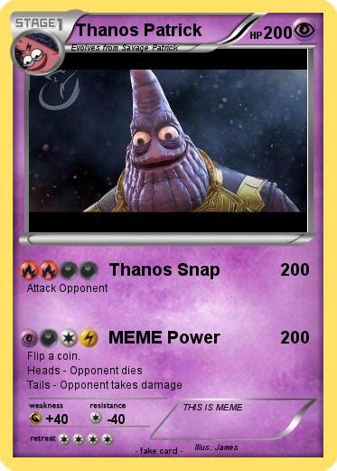 Pokémon Thanos Patrick 3 3 Thanos Snap My Pokemon Card