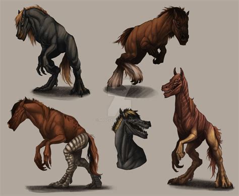 Hybrids By Notesz Mythical Creatures Fantasy Mythical Creatures Art