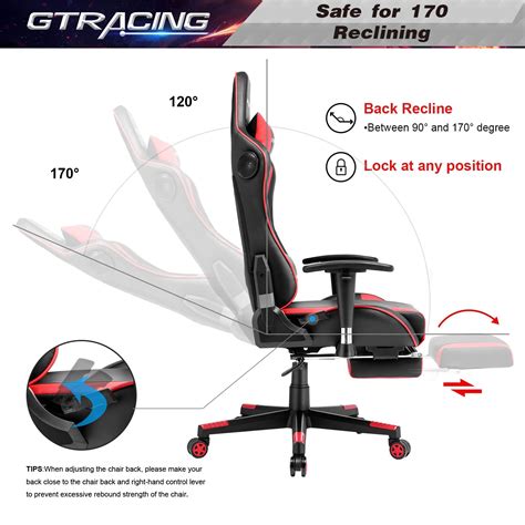 Gtracing Gaming Chair With Footrest Speakers Video Game Chair Bluetooth