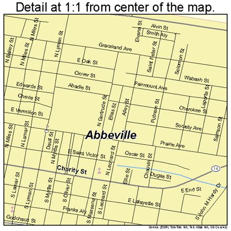 Abbeville Louisiana Street Map 2200100