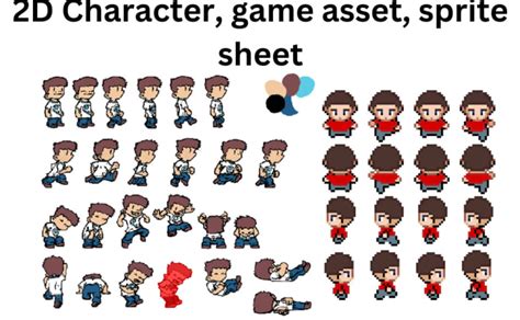Draw Game Asset 2d Character Sprite Sheet For Game Art Vtuber