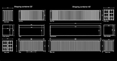 Cad Blocks Shipping Containers Dwg Cad Blocks Dwg