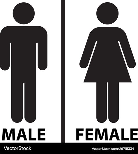 Male And Female Restrooms Bathroom Icon Royalty Free Vector
