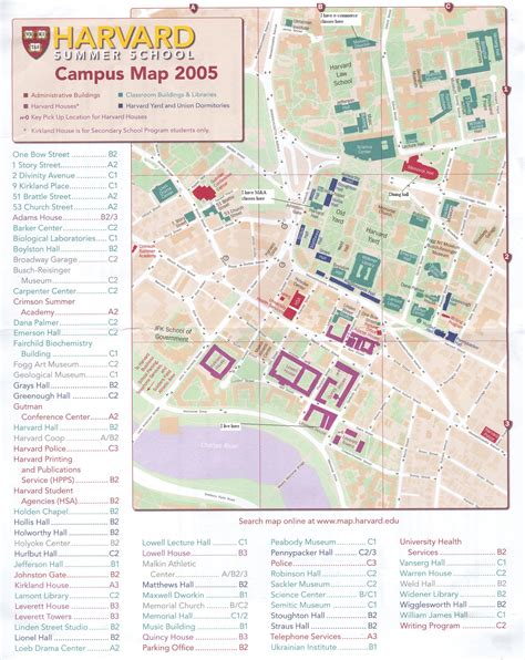 Harvard University Map Harvard University Cambridge Ma • Mappery