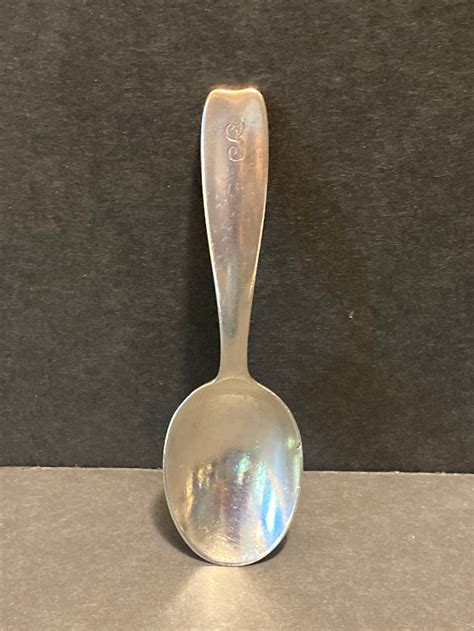 Tiffany And Co Sterling Silver Baby Spoon Monogramed Adorable Etsy