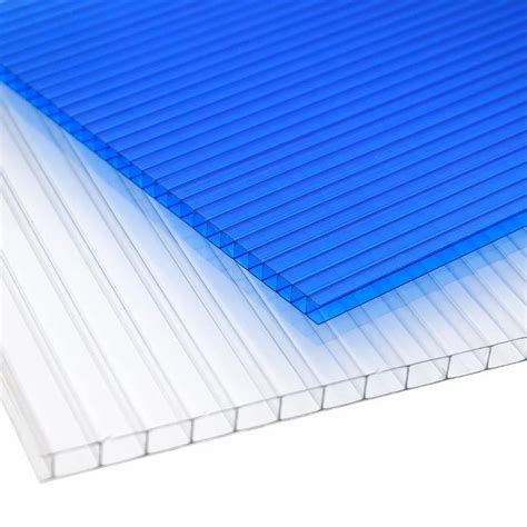 Blue Multiwall Polycarbonate Sheet 6mm Water Proof At Best Price In