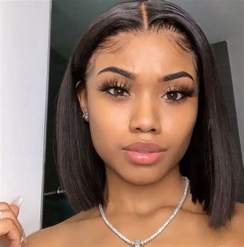 Bob Pre Plucked Lace Frontal Human Hair Wig In 2021 Wig Hairstyles
