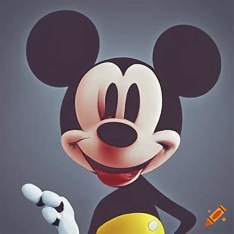 Artistic Depiction Of Negative Mickey Mouse