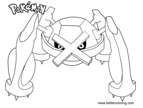 Mega Pokemon Metagross Coloring Pages Sketch Coloring Page