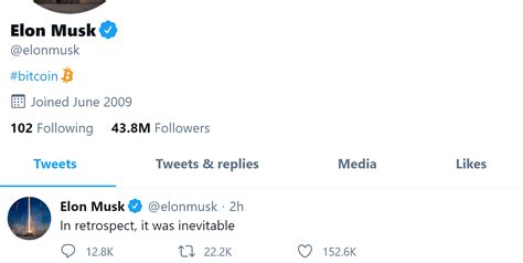 He later changed his twitter bio to #bitcoin. Elon Musk Changes Twitter Profile to Bitcoin, Tweets 'It ...