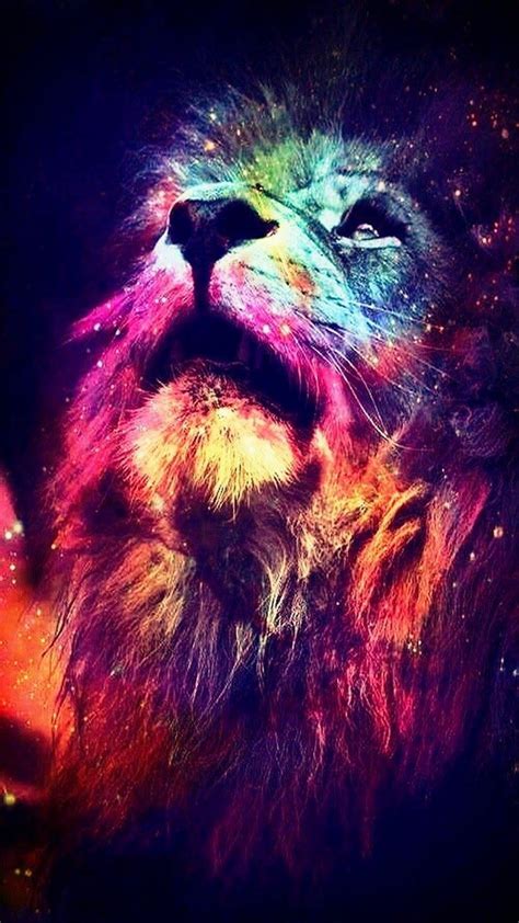 Download Awesome Colorful Lion Wallpaper