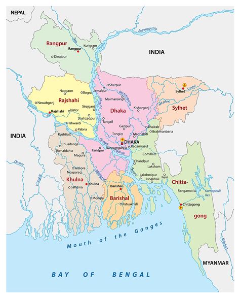 Mapas de Bangladés Atlas del Mundo