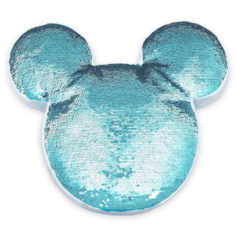 Mickey Mouse Icon Reversible Sequin Plush Pillow Arendelle Aqua Is