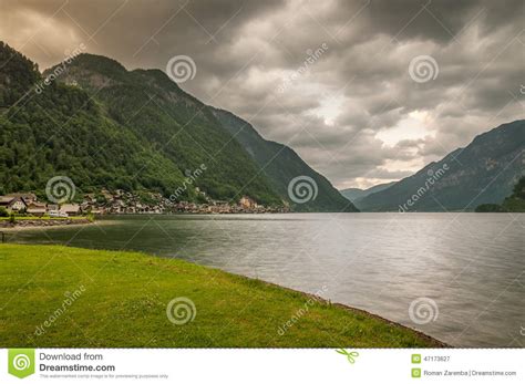 Lake In Hallstatt Austria Stock Photo Image 47173627