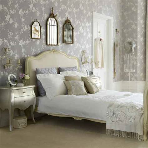 Modern bedroom in gray with a subtle touch of vintage style seen in its use of patterns and a chic a bedroom fit for a princess in silk gray fabrics. 20 Vintage Bedrooms Inspiring Ideas - Decoholic