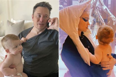 Elon Musk juggles home working with baby X Æ A-XII on his knee as he ...