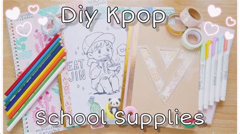 Diy Kpop Back To School Supplies 2019 Prettyprincejin Youtube