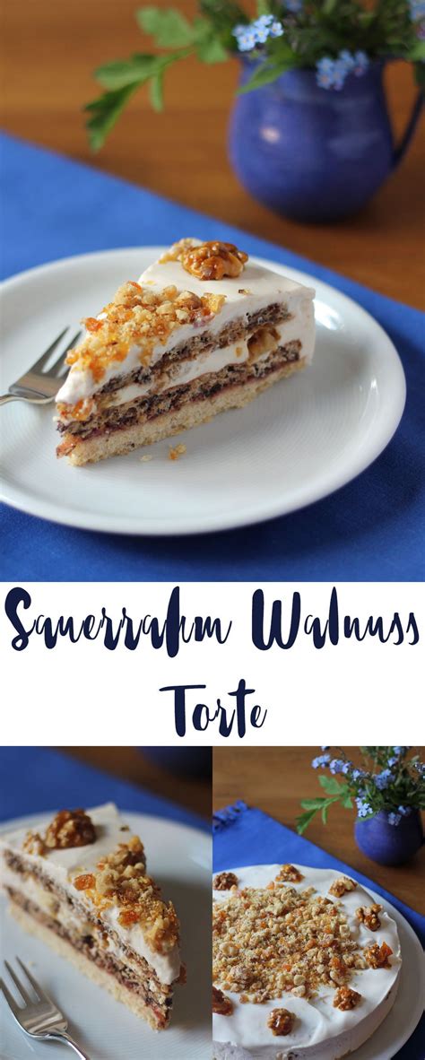 Sonntagskuchen Sauerrahm Walnuss Torte - Kreativfieber Rezepte | Kochen ...