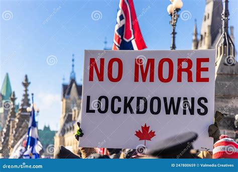 Sign At Protest Against Coronavirus Laws Stock Image Image Of