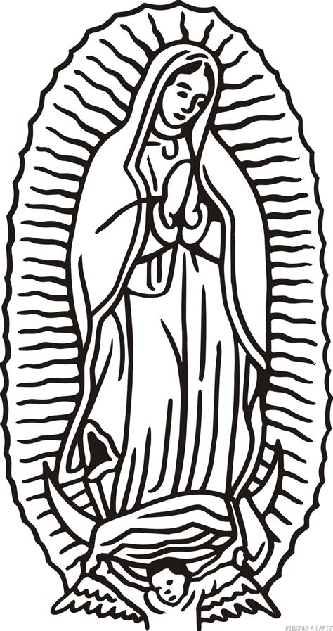 ᐈ Dibujos De La Virgen De Guadalupe【top 30】para Colorear