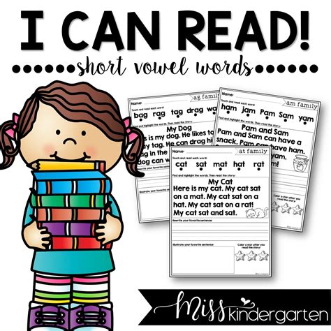 Reading Short Vowel Words With Fluency Passages Miss Kindergarten