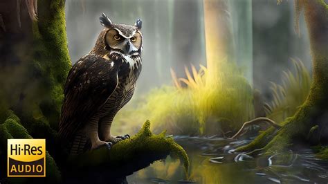 Cricket And Owl Sounds At Night Great Horned Owl Hooting Ambience For