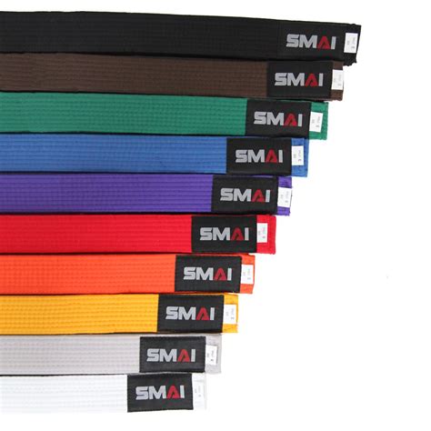 Smai Lightweight Belts Full Or Striped The Karate Shop