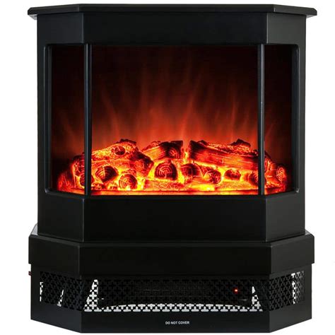 Akdy 23 In Freestanding Electric Fireplace Stove Heater In Black With