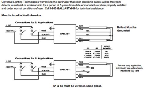 4) the lamps are brand new, and i did switch them. Dimmable Ballast Wiring Diagram