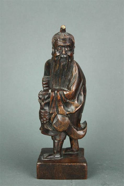 Sold Price Chinese Wood Carved Old Man July 4 0117 200 Pm Edt