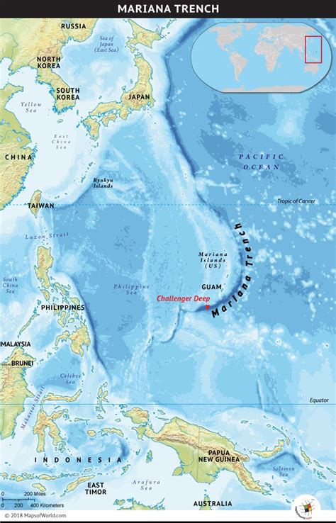 Mariana Trench On World Map Answers