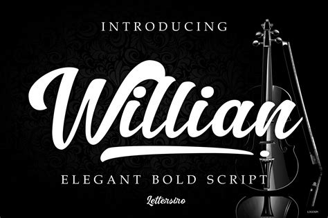 Willian Elegant Bold Script Stunning Script Fonts Creative Market