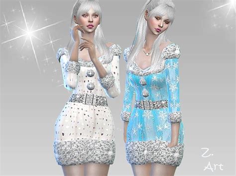 Wintercollectz 16 Dress By Zuckerschnute20 Sims 4 Female Clothes