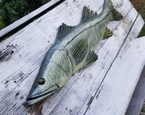 Snook 32 Chainsaw Wood Fish Carving Fishing Art Ready To Ship Etsy