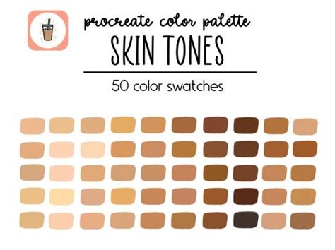 Tonos De Piel Paleta Procreate Paleta De Colores Procreate Etsy España Skin Tones Color