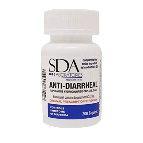 Anti Diarrheal 2mg 200 Caplets By Sda Labs Treatment For Nausea