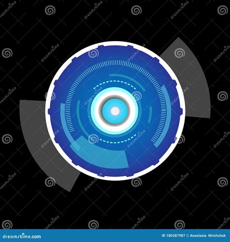Robot Eye Icon Logo Vector Illustration Stock Illustration