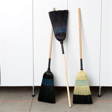 Handcrafted Black Dipped Natural Barn Broom Hudson Grace