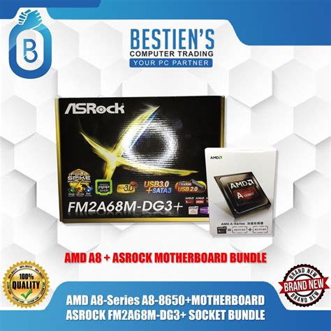 Amd A8 Series A8 8650motherboard Asrock Fm2a68m Dg3 Socket Bundle