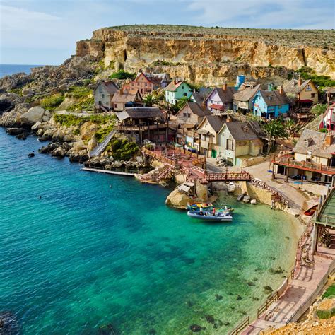 Malta Das Popeye Village Auf Malta Urlaubsgurude Malta Island