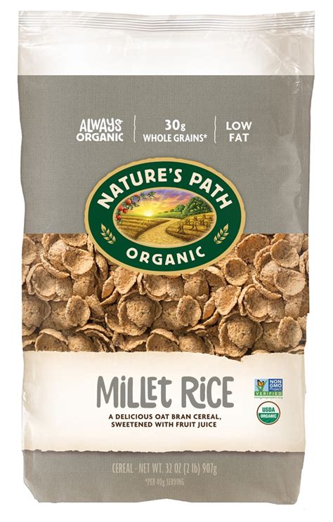 Natures Path Organic Millet Rice Oatbran Flakes Cereal 32 Oz Vitacost