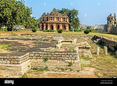 Lotus Mahal Stone Palace Hampi Karnataka India Asia Stock Photo