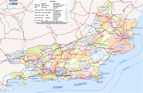 Mapa Político Do Estado Do Rio De Janeiro